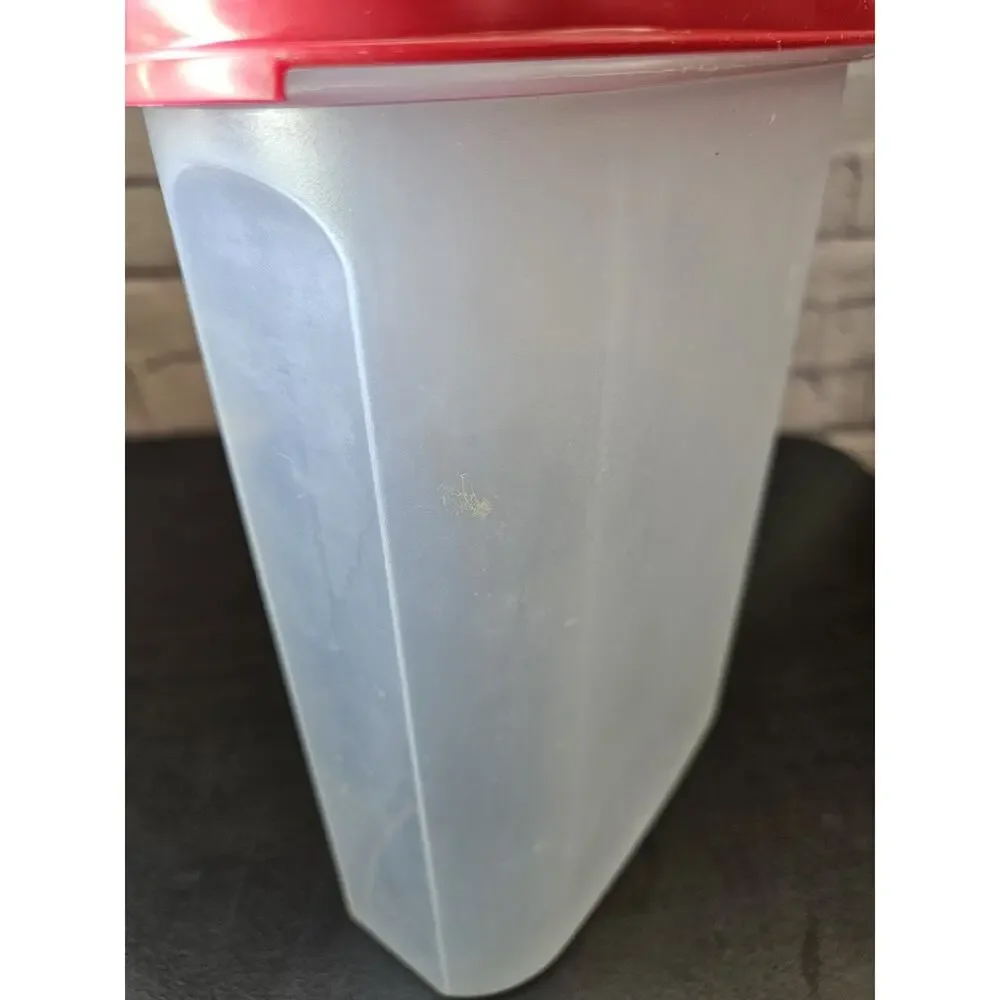 Tupperware Modular Mates Pantry Storage Container 9.75 Cup 2.3L Red Lid Tall